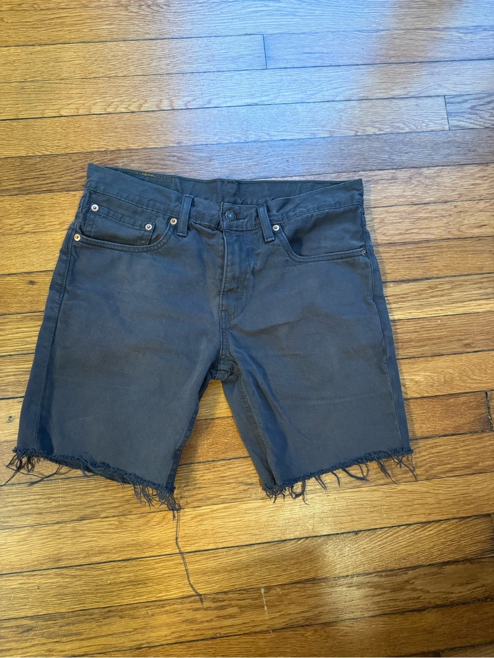 Levi's Charcoal Cutoff Denim Shorts